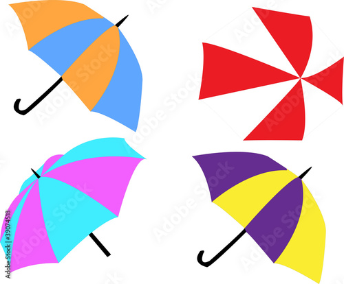 Illustration of umbrellas - vector