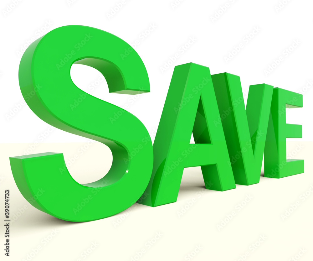 Save Word As Symbol For Discounts Or Promotion Save Word As Symbol For Discounts Or Promotion