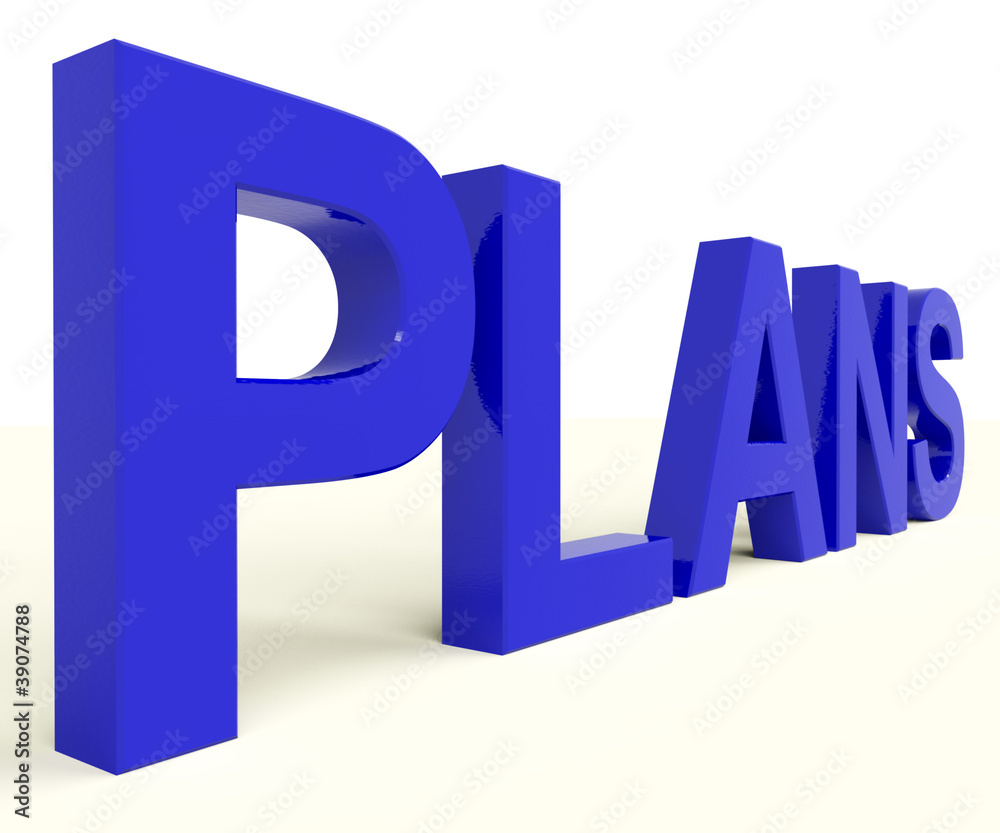 Plans Word As Symbol for Targets And Goals Plans Word As Symbol for Targets And Goals