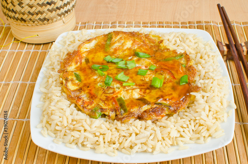 Egg Foo Young - Chinese vegetable omelet photo
