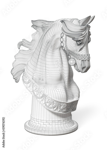 Fototapeta Naklejka Na Ścianę i Meble -  3D model of a horse head