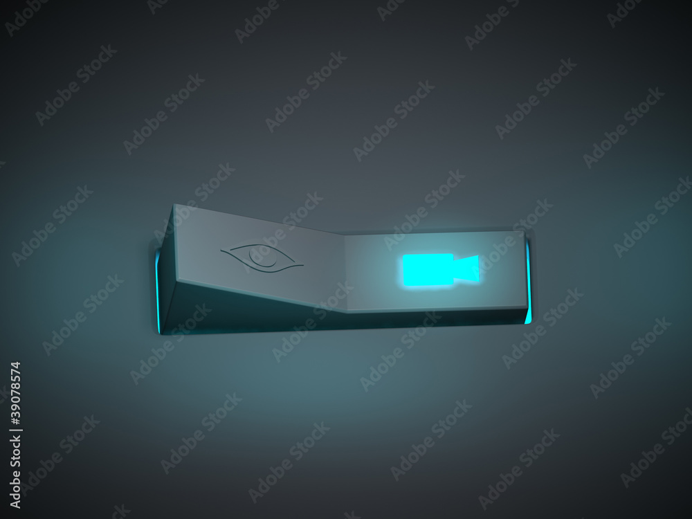 3d the button an illustration: record and to look through 3d the button an illustration: record and to look through
