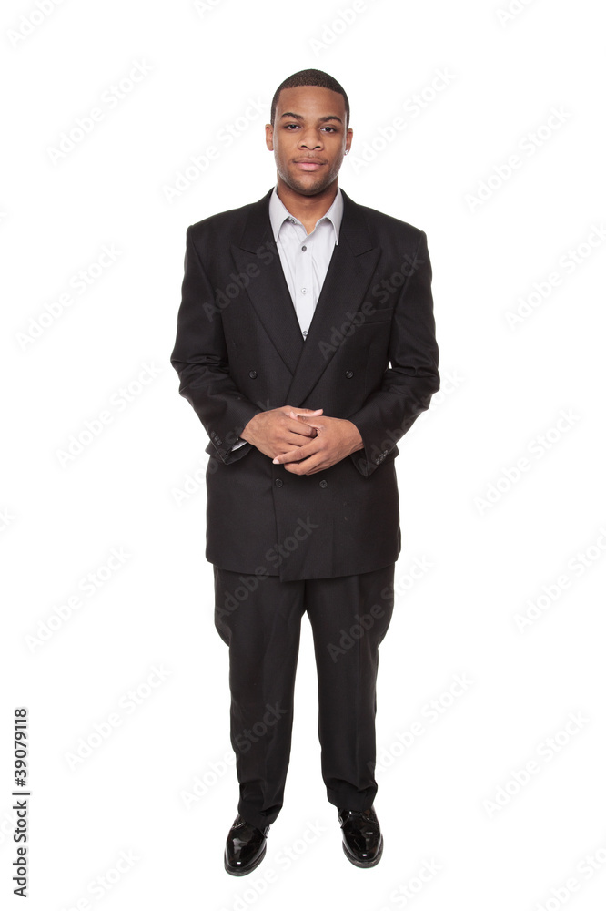 Confident African American businessman looking at camera Confident African American businessman looking at camera