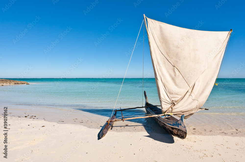 Fototapeta premium Traditional outrigger canoe