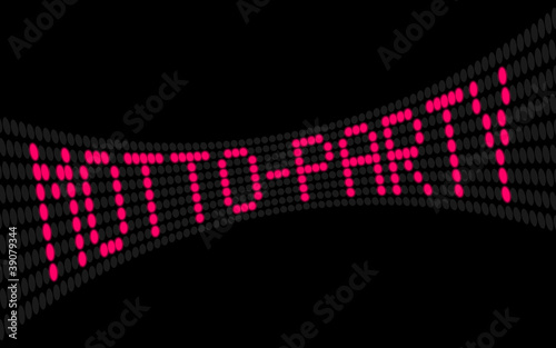 led lauftext motto-party I