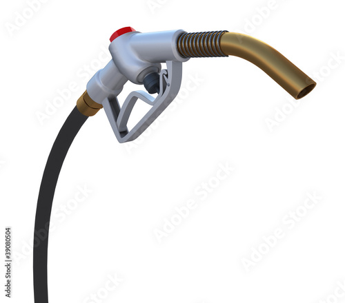 Fuel pump nozzle. Front view. 3d rendering