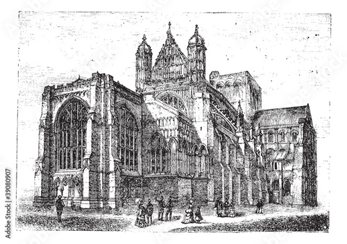 Winchester Cathedral in Winchester Hampshire England vintage eng
