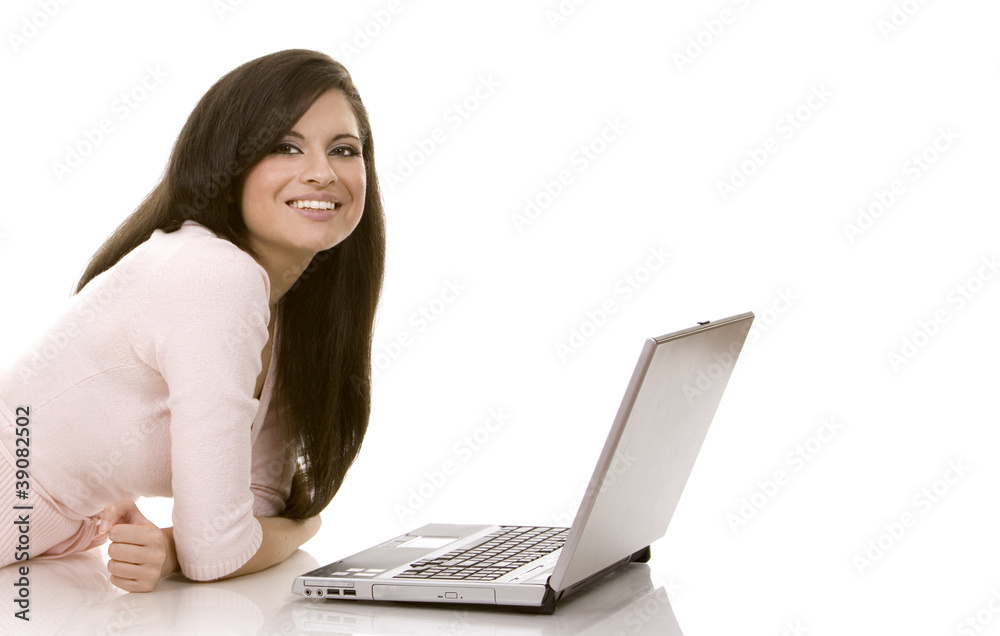 Naklejka premium casual brunette