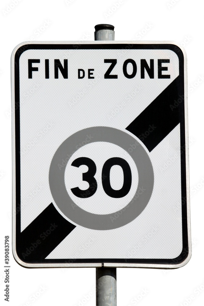 Panneau de fin de zone de limitation de vitesse à 30 km/h Photos ...