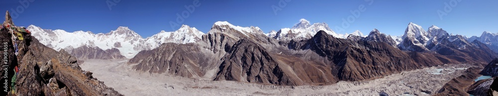 Cho Oyu, Everest, Lhotse, Nuptse from Gokyo-Ri