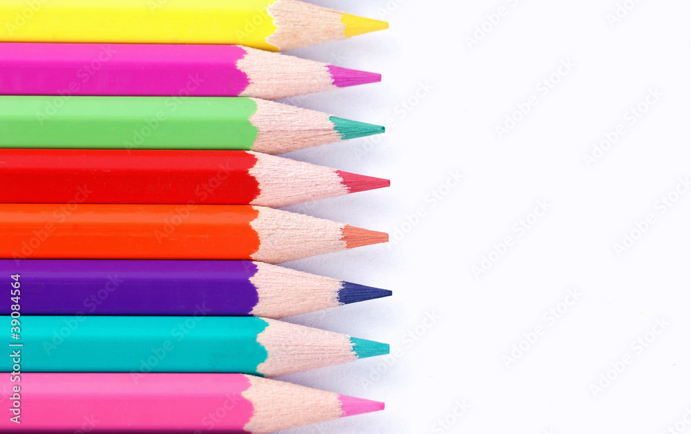 Multicolored crayons Multicolored crayons