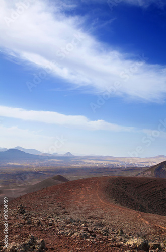 Northern Fuerteventura, view from Bayuyo volcano towards Lajare