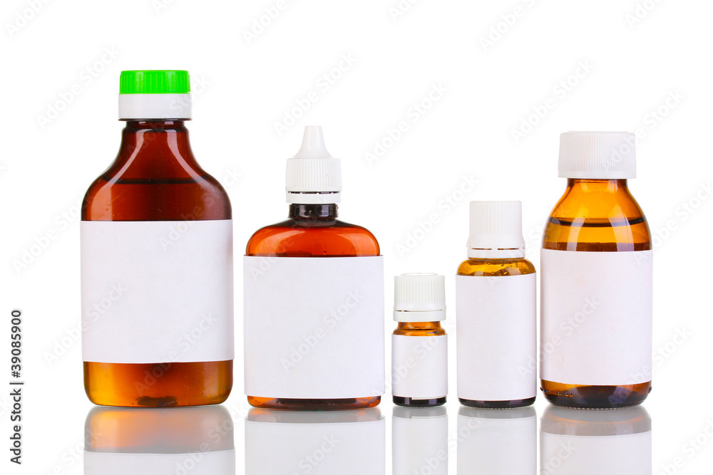 Medical bottles isolated on white Medical bottles isolated on white