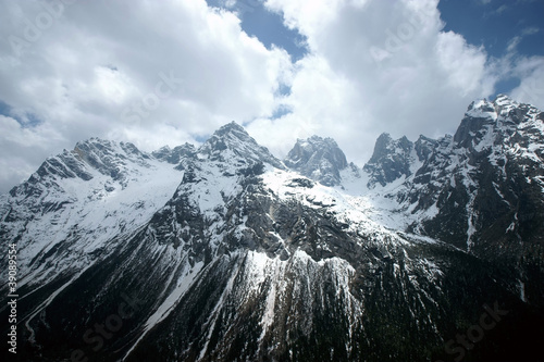 Snow mountain in sichuan of china photo