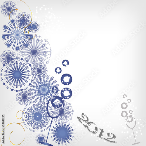 Wallpaper Mural Christmas vector background with snowflakes Torontodigital.ca