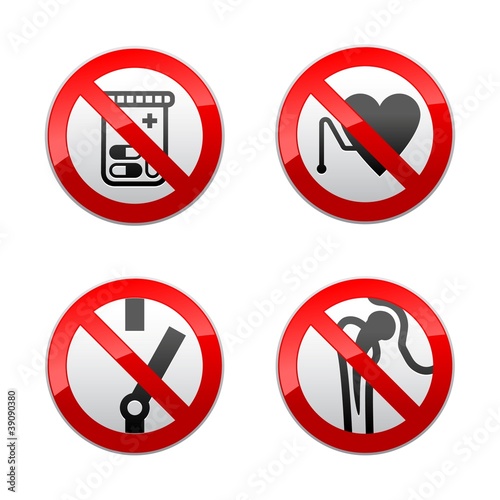 Free Download Set prohibited signs - medicine - GFXLoad