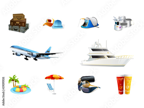 0505 Realistic Vacation Icons