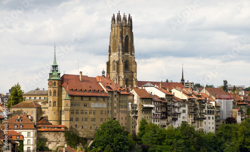 Obraz na płótnie old town of Fribourg, Switzerland w salonie
