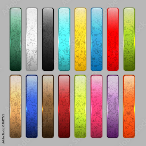 Set of glossy button icons for your design