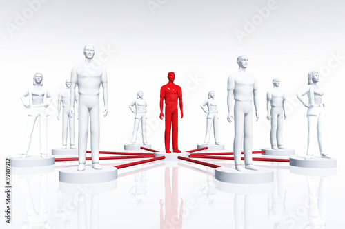 Network Connections 3D render