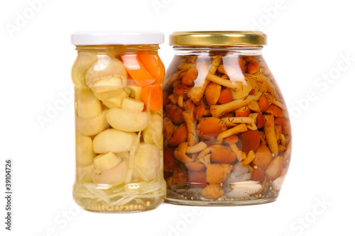 canned vegetables. mushrooms and carrots.