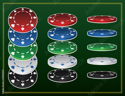 Multiple View Poker Chips