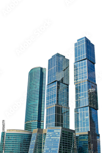 Business buildings isolated on white background