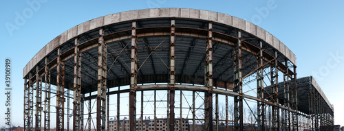 Panoramic abandoned construction