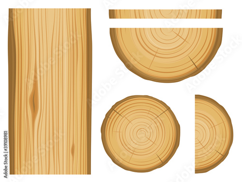 Wood texture and elements
