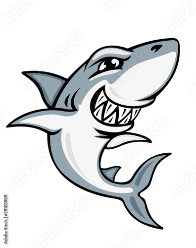 Cartoon shark mascot