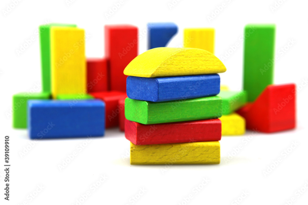Wooden building blocks