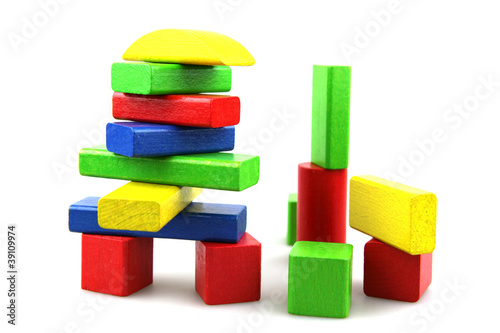 Wooden building blocks