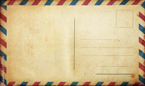 Blank vintage postcard