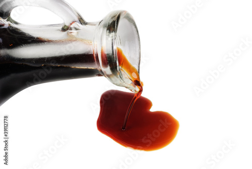 soy sauce isolated on the white background