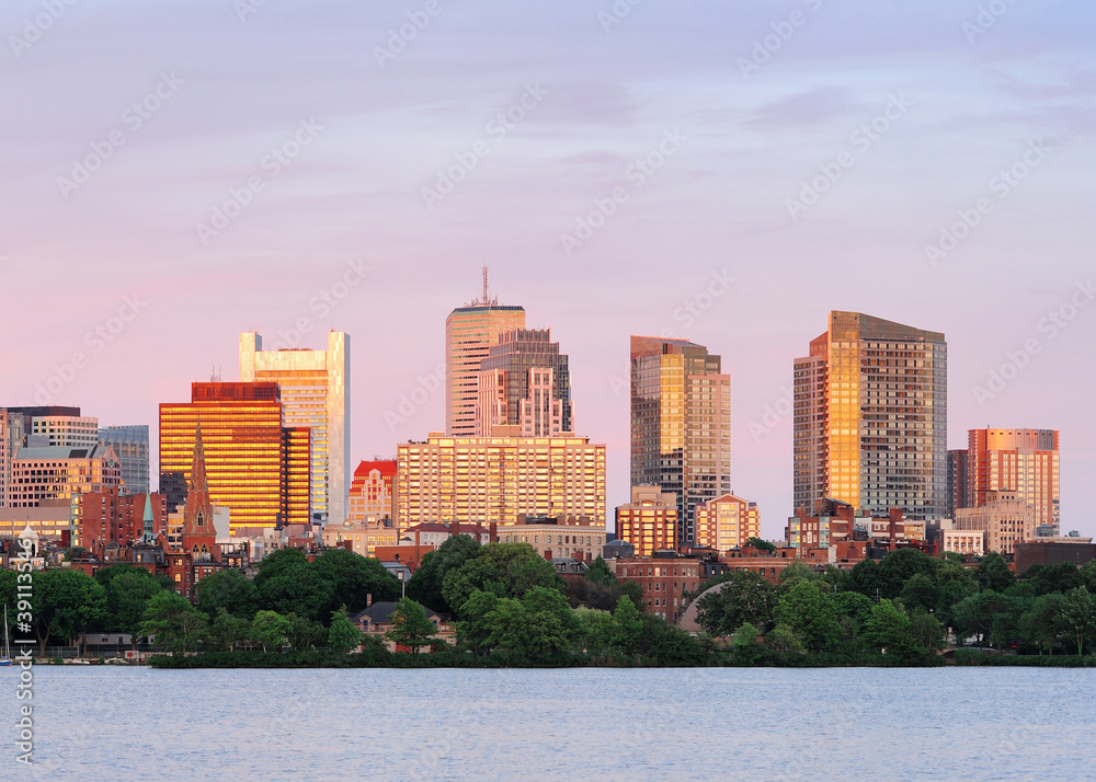 Obraz premium Boston sunset