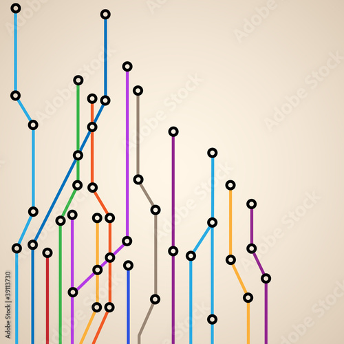 Abstract background with subway map