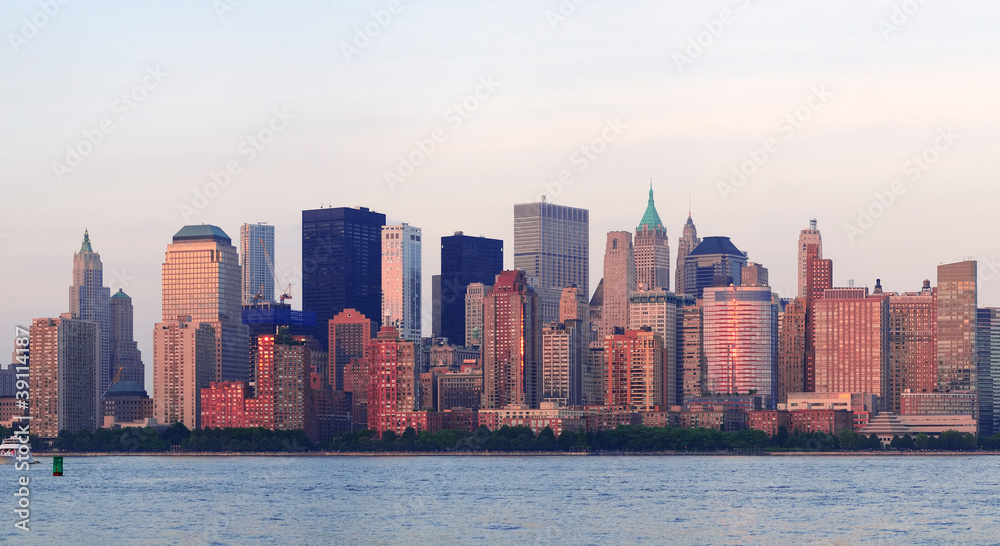 Fototapeta premium Panoramę centrum Nowego Jorku Manhattan