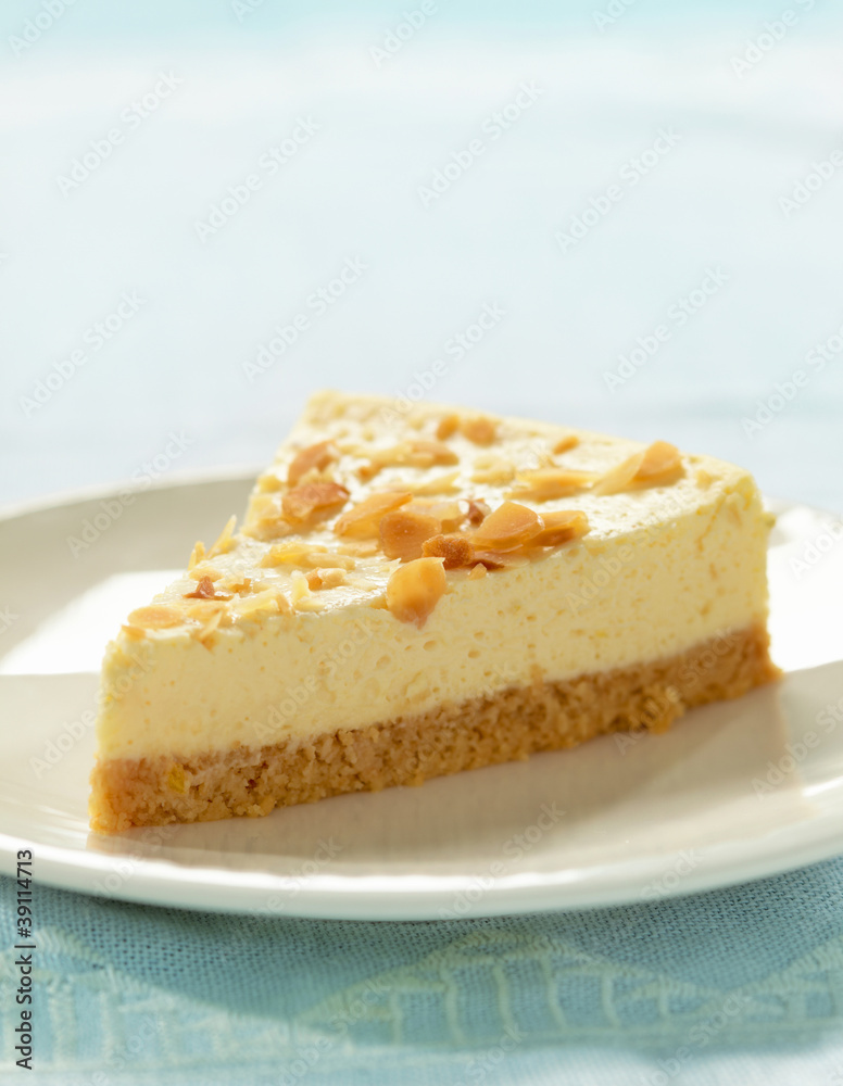 cheesecake slice on white plate cheesecake slice on white plate