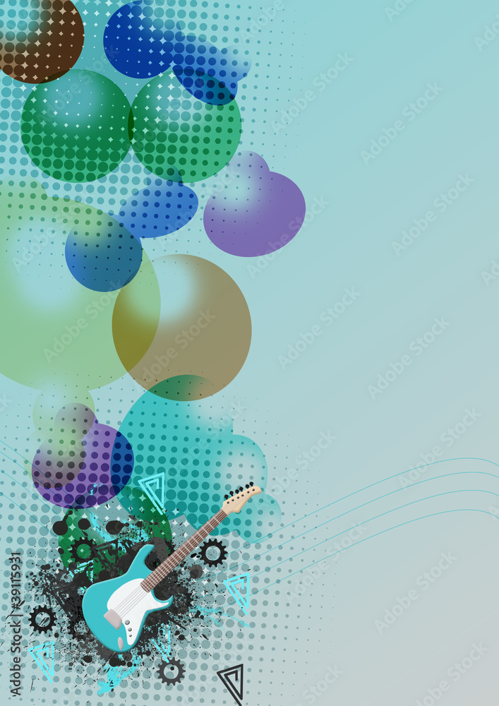 Obraz premium Guitar music background