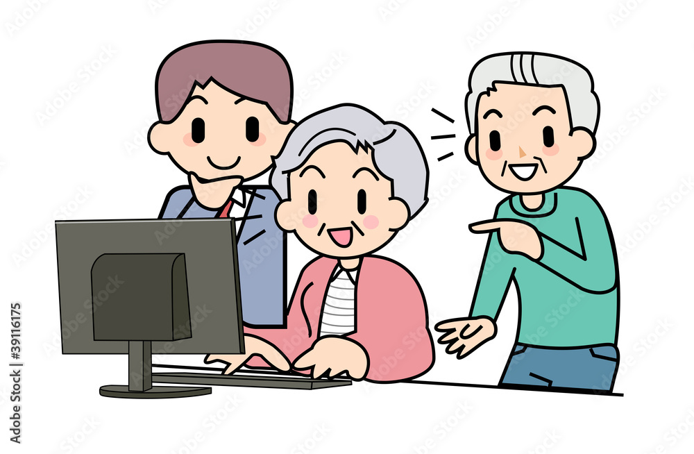 PC of the elderly person Teach PC of the elderly person Teach