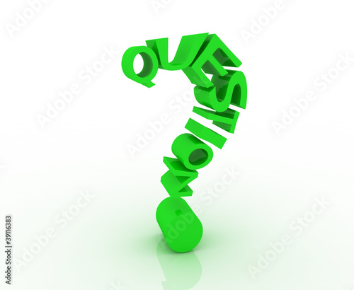 3D question mark