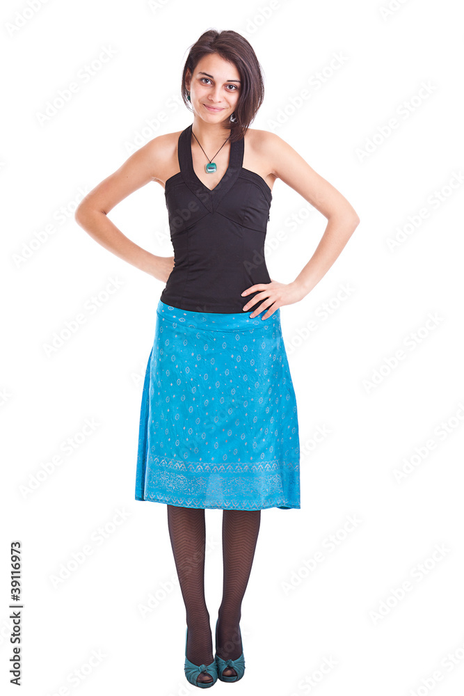Full length of a smiling young female Full length of a smiling young female