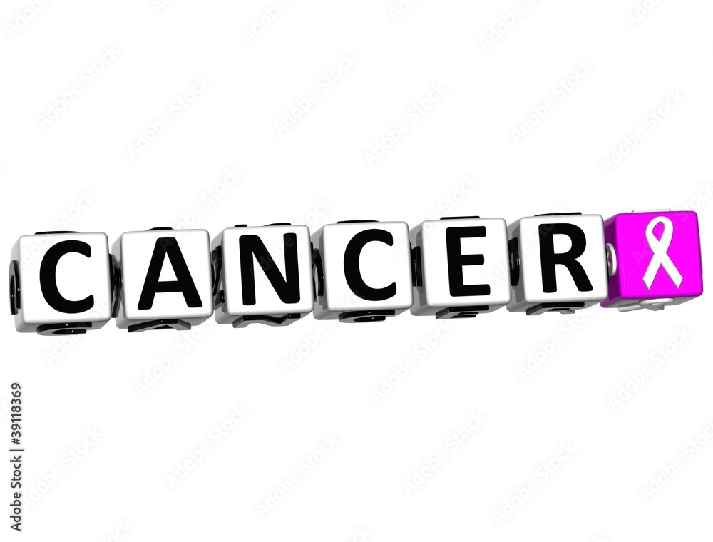3D Breast Cancer Crossword over white background 3D Breast Cancer Crossword over white background