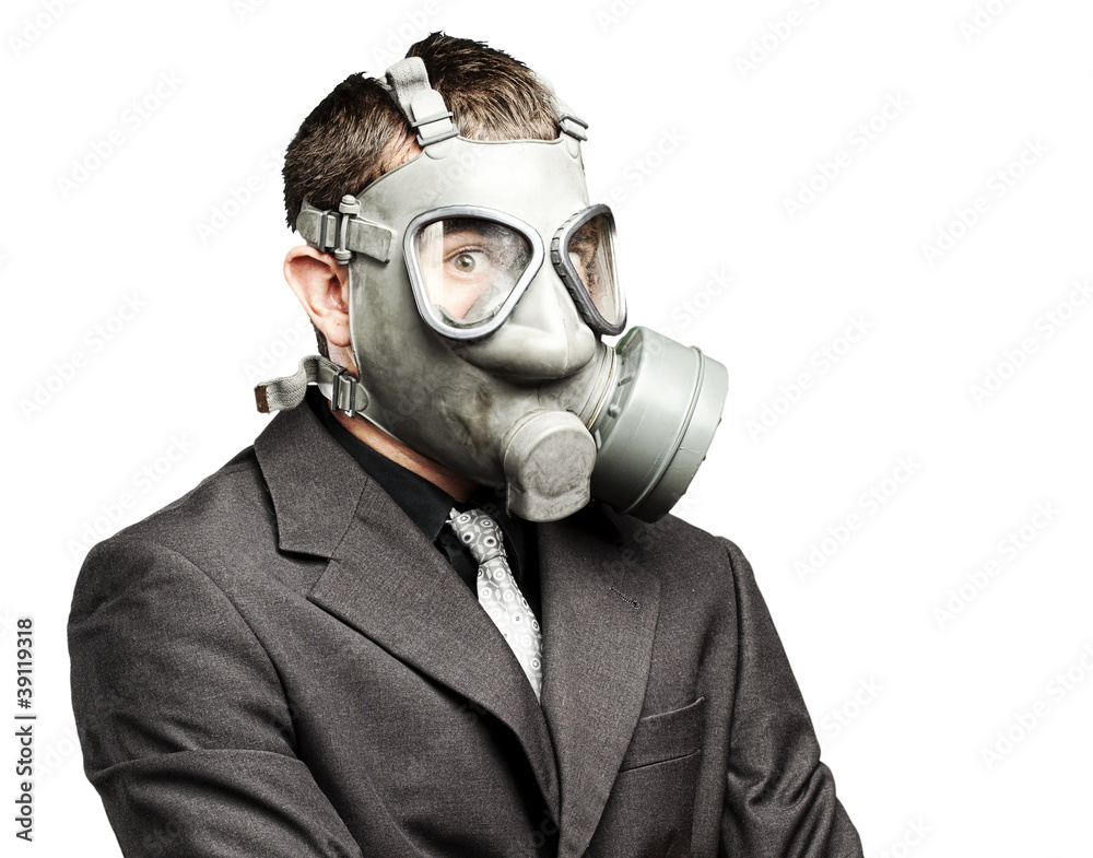 soldier with gas mask soldier with gas mask