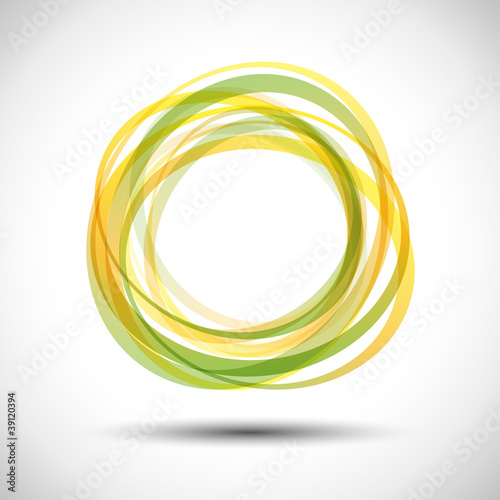 Yellow green Rings Background