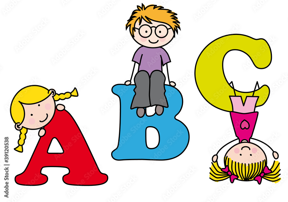 Niños aprendiendo las letras
