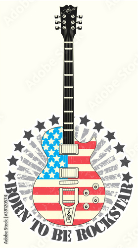 Stamp born to be rock star
