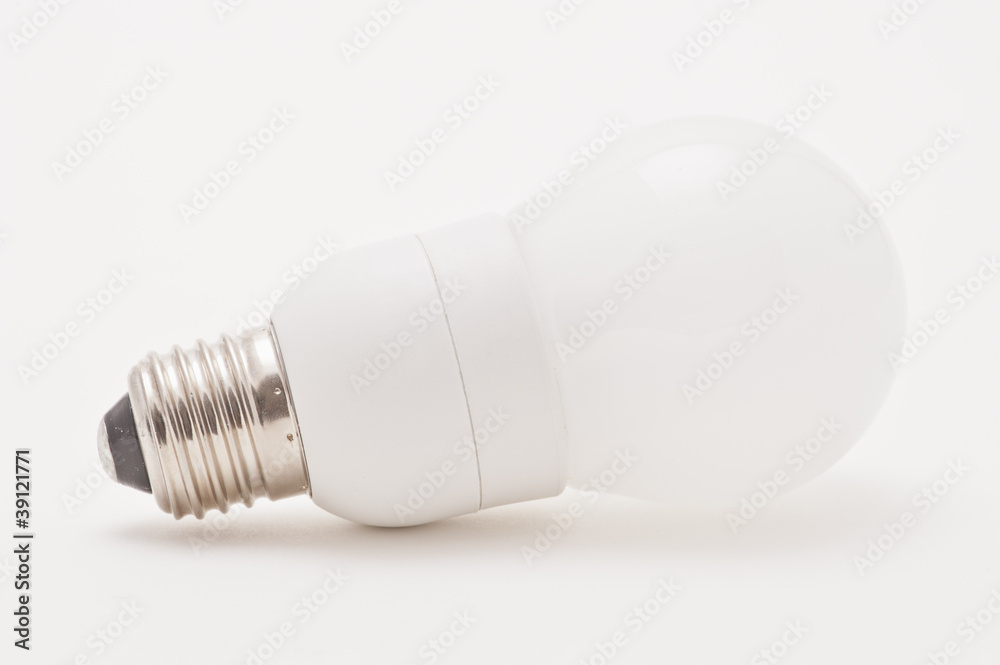 Studio shot of an environmentally friendly light bulb Studio shot of an environmentally friendly light bulb