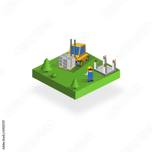 3d icon Baustelle