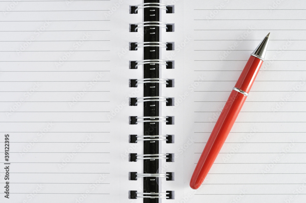 red pen and notebook red pen and notebook